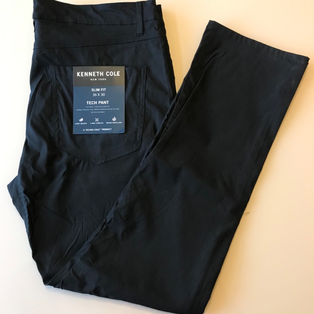 Kenneth Cole Mobility Trouser Slim Fit 36/30 Tech Pant